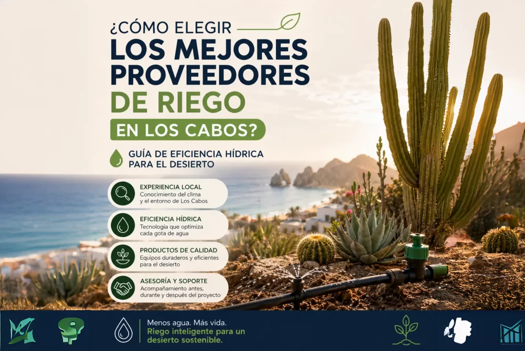 ¿Cómo Elegir los Mejores Proveedores de Riego en Los Cabos? Guía de Eficiencia Hídrica para el Desierto